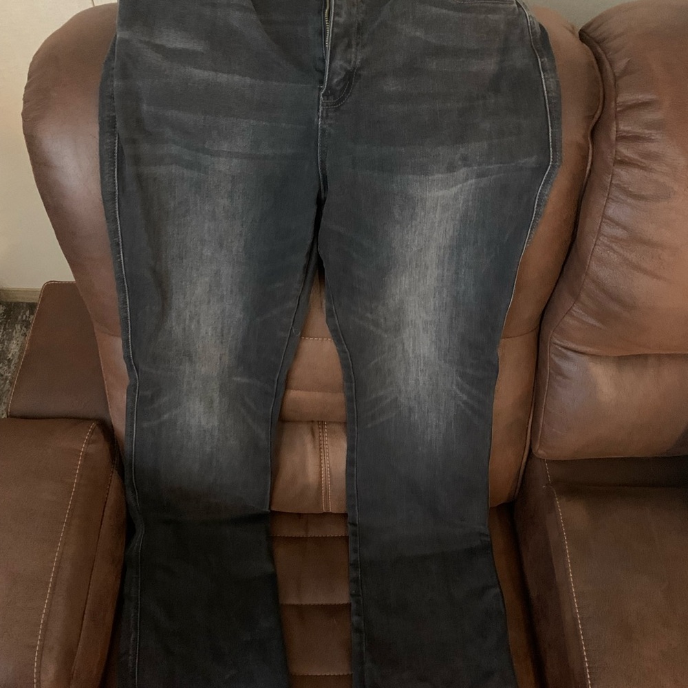 Flying Monkey Dark Gray Flare Jeans